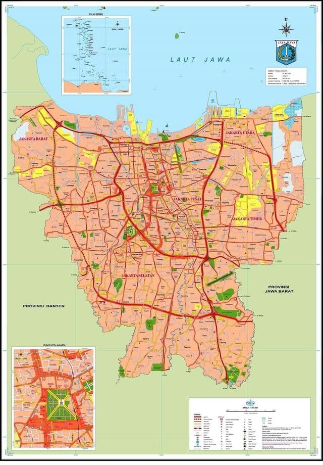 Plan de la ville de Jakarta