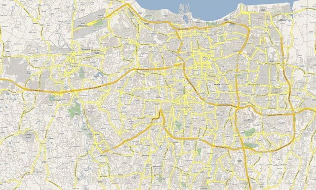 Plan des rues de Jakarta